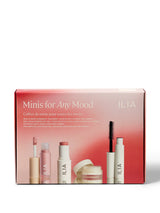 ILIA Minis for Any Mood cadeauset - doosje met mini Lip Wrap, Multi-Stick, Liquid Powder Eye Tint en Limitless Lash Mascara